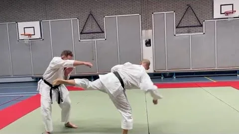 Video van een enbu (demonstratiegevecht)